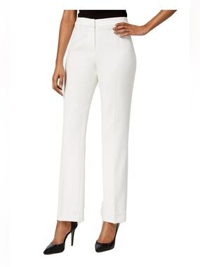 NWT Kasper Kate Classic Fit White Dress Pants Women’s Size 12